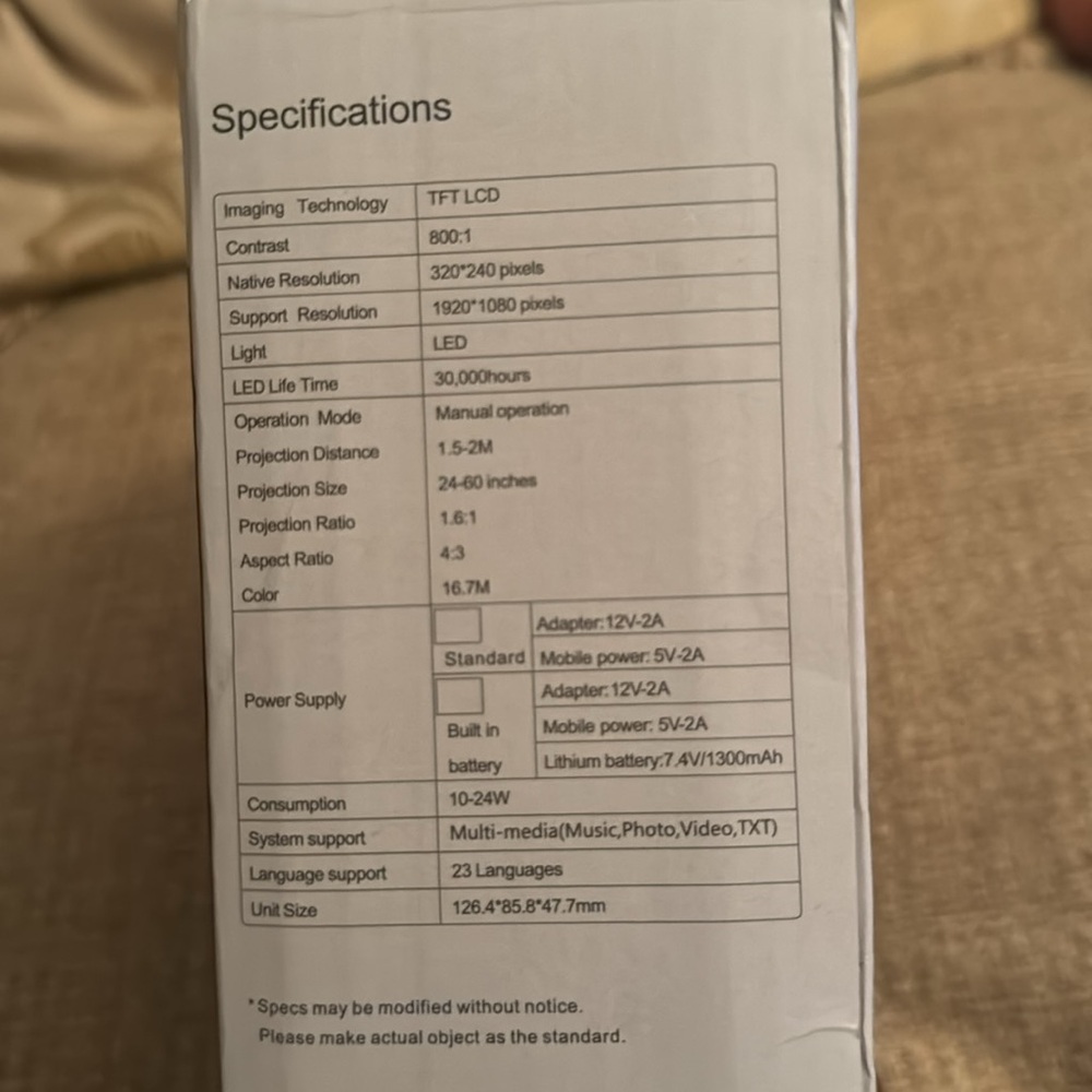 LED Projector portable - Picture 5 of 5